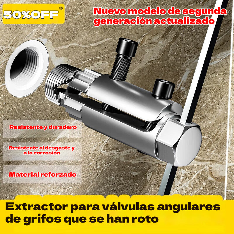 🔥【Oferta por tiempo limitado】Extractor de rosca rota para válvula angular de grifo, grifo universal