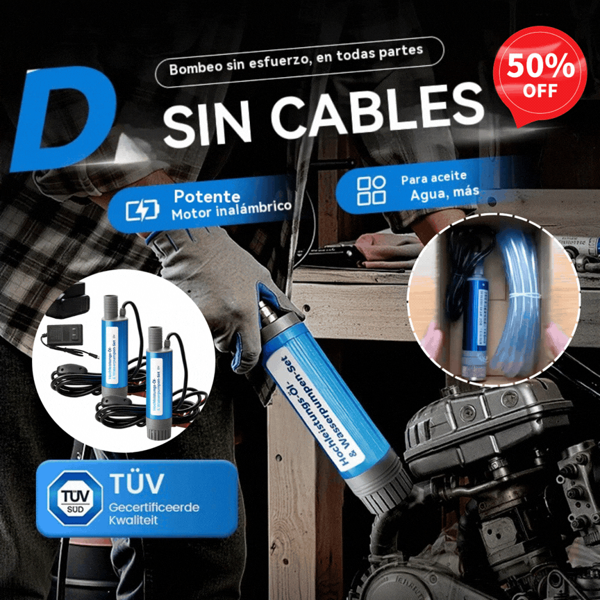 💥✅Oferta especial por tiempo limitado🔥Nueva bomba de aceite con batería de litio Denaqi, 21 V, bomba de aceite y agua de doble uso, batería de litio