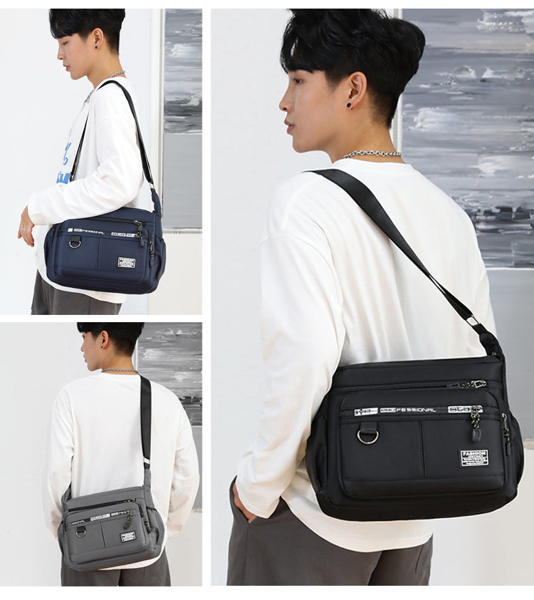 🔥【El más vendido】Bolso para hombre de gran capacidad, resistente al agua y duradero | Bolso bandolera multibolsillos | Ideal tanto para negocios como para uso informal
