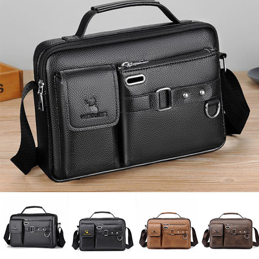 🔥🤵🤵 2025 Nuevo bolso de hombro de cuero genuino para hombre retro de moda