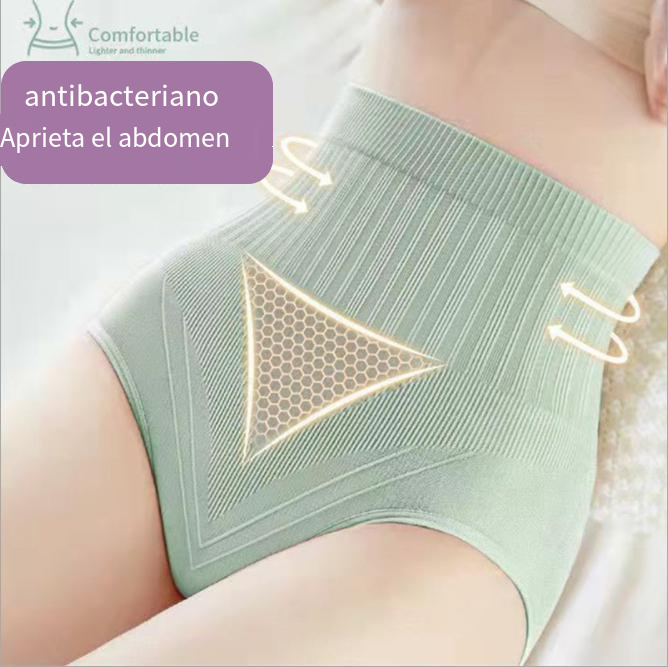 Conjunto de 7 piezas-Bragas antibacterianas impermeables de cintura alta