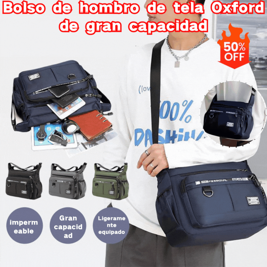 🎒Bolso casual para hombre de gran capacidad, ligero e impermeable