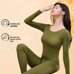 【COMPRA 1 Y LLÉVATE 1 GRATIS】Ropa interior térmica ultrafina, muy elástica, de color sólido, sin costuras e invisible.