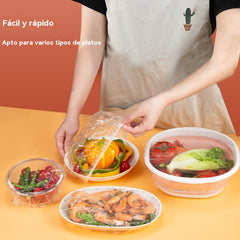 🔥【100 uds】Tapa de frescura desechable de grado alimenticio,Protección de alimentos rápida y sencilla