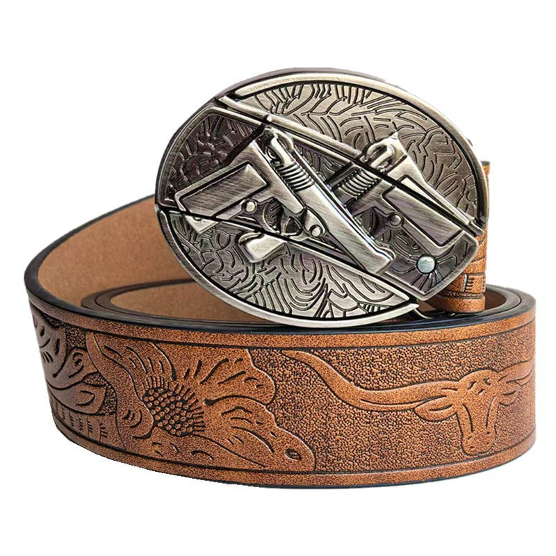 🆒🎁Oferta especial por tiempo limitado👍Cinturón para hombre con diseño en relieve y cuchillo incorporado