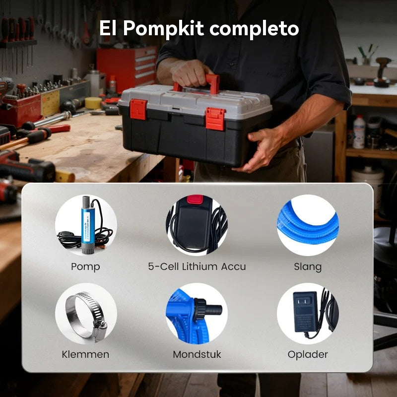 💥✅Oferta especial por tiempo limitado🔥Nueva bomba de aceite con batería de litio Denaqi, 21 V, bomba de aceite y agua de doble uso, batería de litio