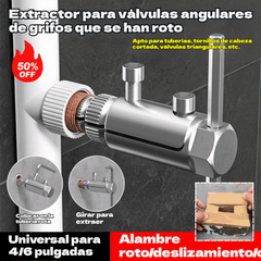 🔥【Oferta por tiempo limitado】Extractor de rosca rota para válvula angular de grifo, grifo universal