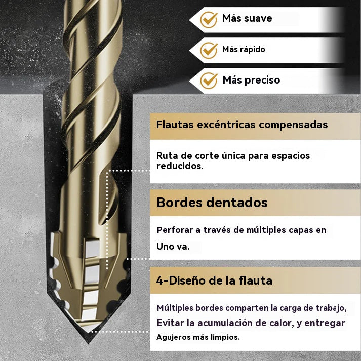 🔥Oferta caliente 2026🔥Juego de brocas excéntricas de 4 flautas de alta resistencia