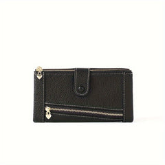 💰Cartera de cuero genuino retro de moda para mujer más vendida en 2026, multicapa de gran capacidad