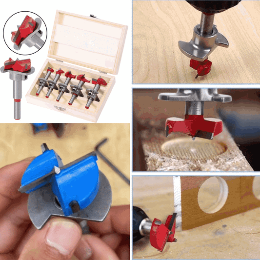 ⚙️【Un juego de 5 piezas】Broca de posicionamiento para carpintería de 15/20/25/30/35 mm