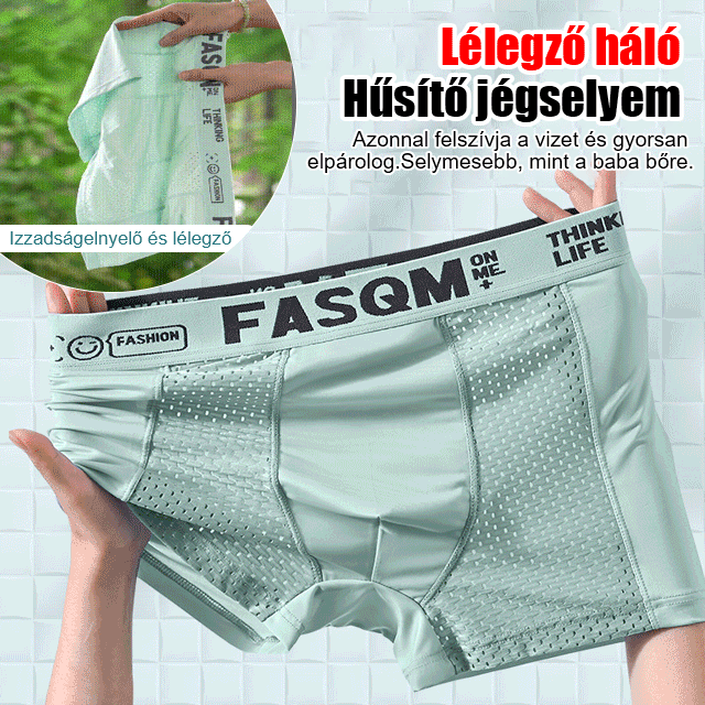 -Paquete de 12-Calzoncillos bóxer de malla transpirable de seda helada para hombre