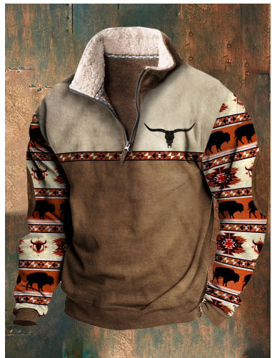 2026 Sudadera con capucha de manga larga 3D para hombre Otoño Invierno Cálido resistente al frío