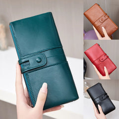 ❤️【35%OFF】💰 Cartera para teléfono móvil hecha a mano antirrobo de cuero genuino para mujer de nuevo estilo