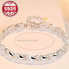 💖🍀【Compre 1 y obtenga 1 gratis】Love New Fashion Pulsera de plata 925 con un trébol de cuatro hojas para mujer 【2 piezas】