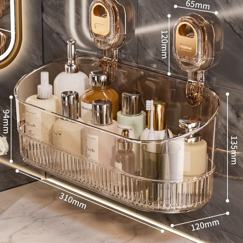 🍽️🧺🔥Oferta por tiempo limitado🔥Estante de almacenamiento con ventosa sin perforaciones, escurridor de pared para cocina y baño