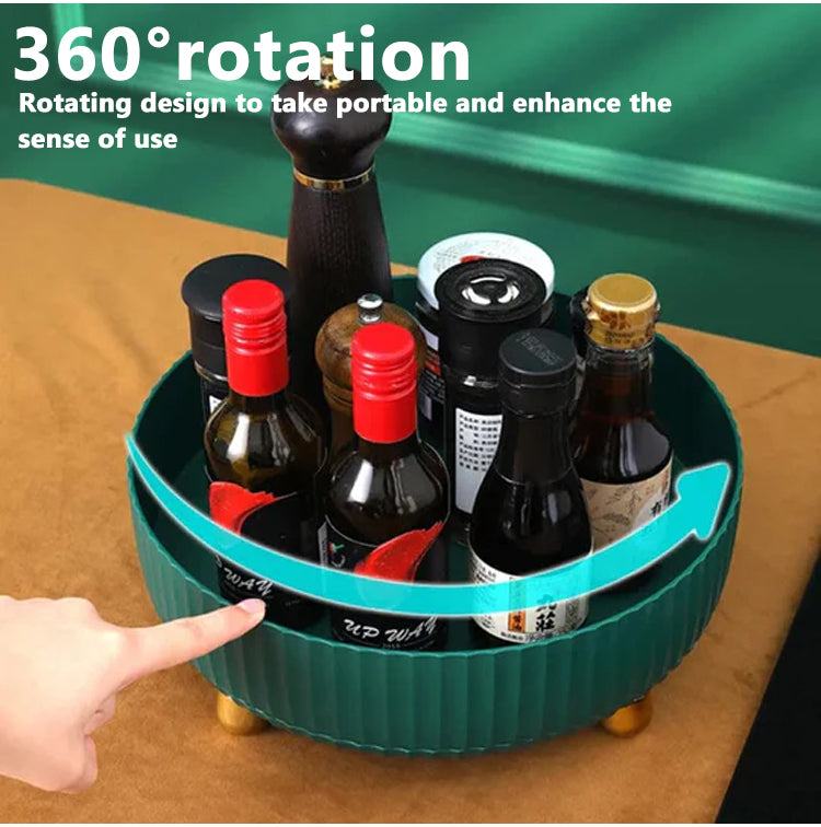🔥Estante de almacenamiento de cocina multifuncional giratorio de 360°