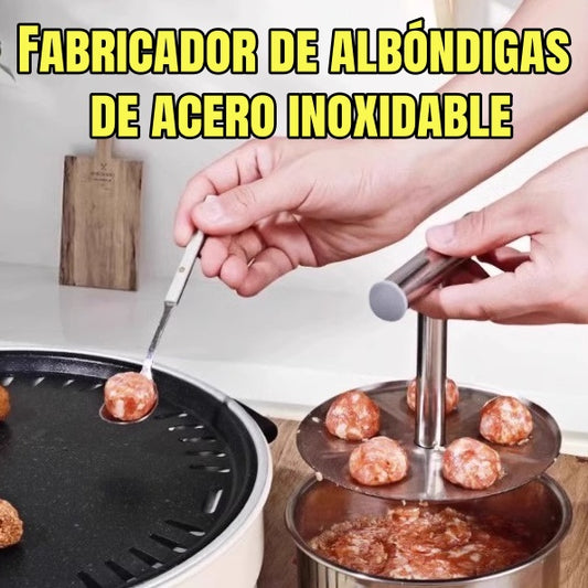 Fabricador de albóndigas de acero inoxidable, ideal para albóndigas de carne y pescado🍖🐟