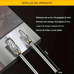 🔩【39%OFF】Juego de cortadores rotativos de carburo de acero de tungsteno de primera calidad