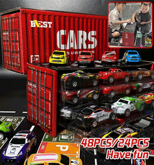 🎁🏎48 minicoches extraíbles con garaje incorporado