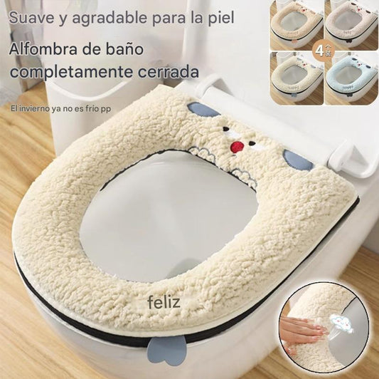 🔥🚽🔥Compra uno y llévate otro gratis🔥🎁Fundas de asiento de inodoro cálidas para el invierno con forro polar