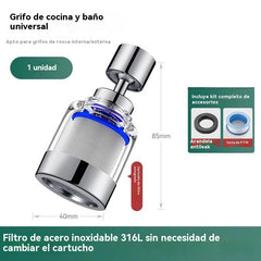 【2 pieza 28 euros】Aireador de filtro universal con interfaz de acero inoxidable