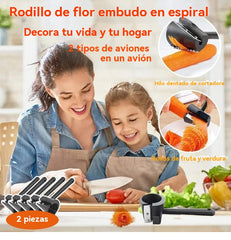 🔥2 piezas por 26 euros💮 Herramienta para enrollar flores de frutas y verduras --- Fácil de usar, enrolla flores de una sola vez