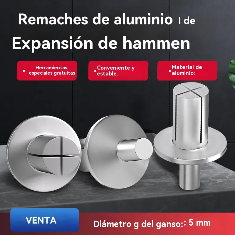 【30%OFF】🔧 Remaches de aluminio con expansión de martillo: ¡fijación rápida y segura sin esfuerzo!🔩
