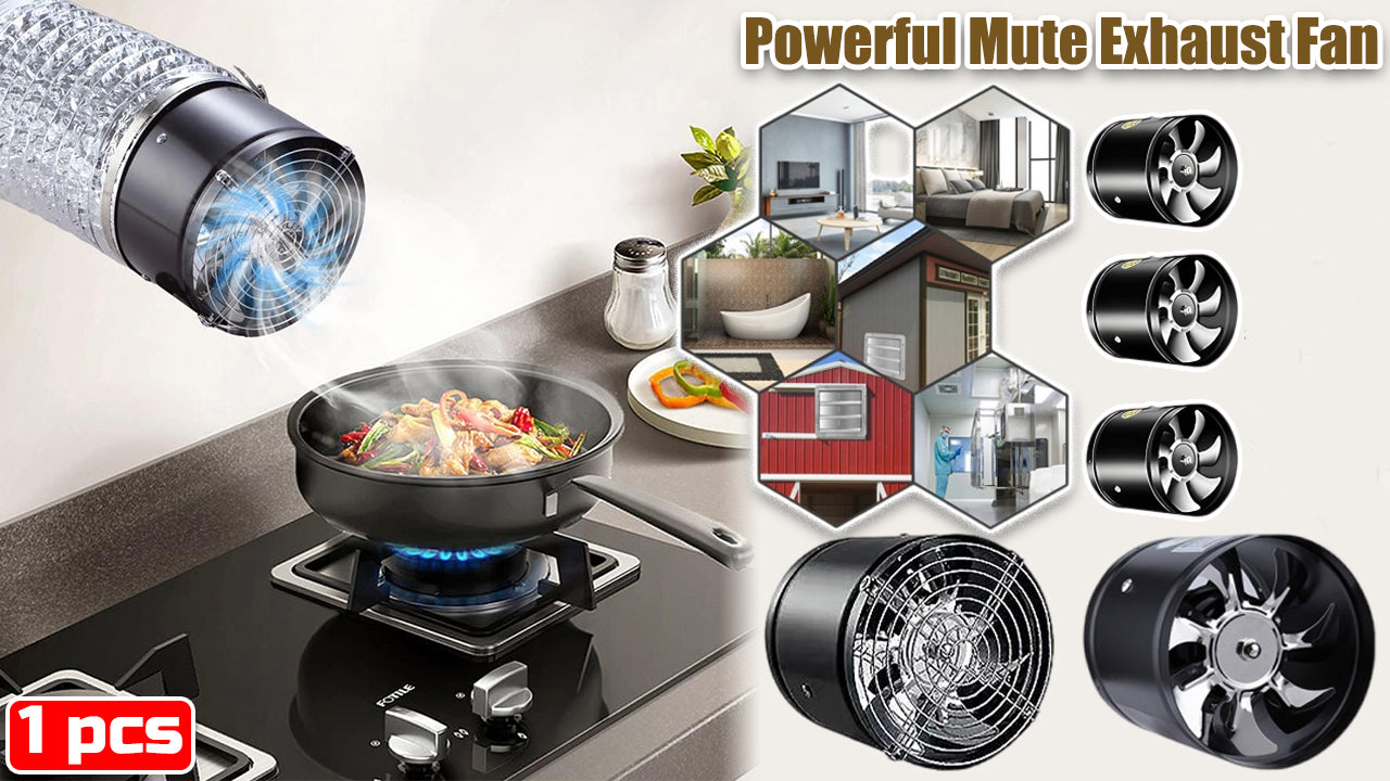 🍲🥩 Extractor de aire potente y silencioso para cocina y baño — motor de cobre duradero