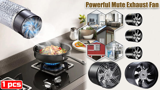 🍲🥩 Extractor de aire potente y silencioso para cocina y baño — motor de cobre duradero