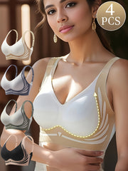 😍【Paquete de 2】Sujetador de una pieza sin aros para mujer❤️【40-85 kg】