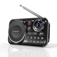 🎁【Oferta por tiempo limitado】Reproductor de música con radio Bluetooth portátil, puede insertar tarjetas y unidades flash USB