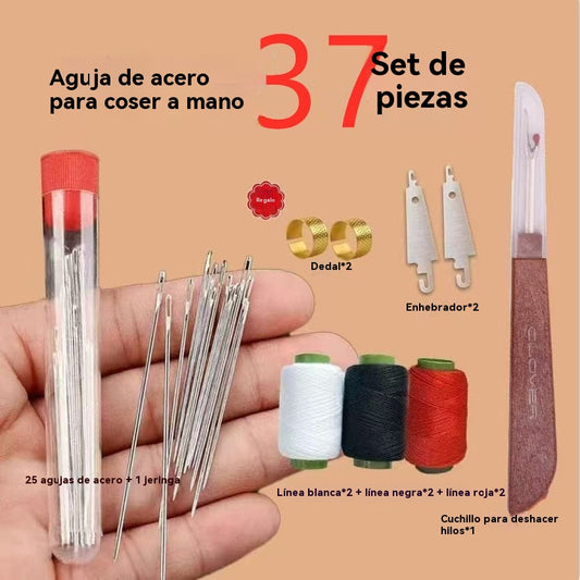 【Oferta por tiempo limitado】🧵🧰 Kit completo de costura 37 en 1 – práctico, resistente y fácil de usar en casa ✂️