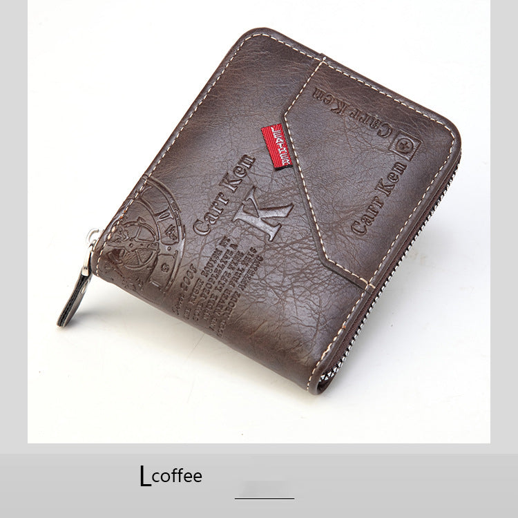 💰Cartera con cremallera estilo retro, compacta y de gran capacidad.