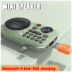 🎁【Oferta por tiempo limitado】Reproductor de música con radio Bluetooth portátil, puede insertar tarjetas y unidades flash USB