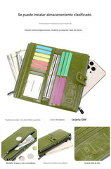 ❤️【39%OFF】💰 Cartera para teléfono móvil hecha a mano antirrobo de cuero genuino para mujer de nuevo estilo