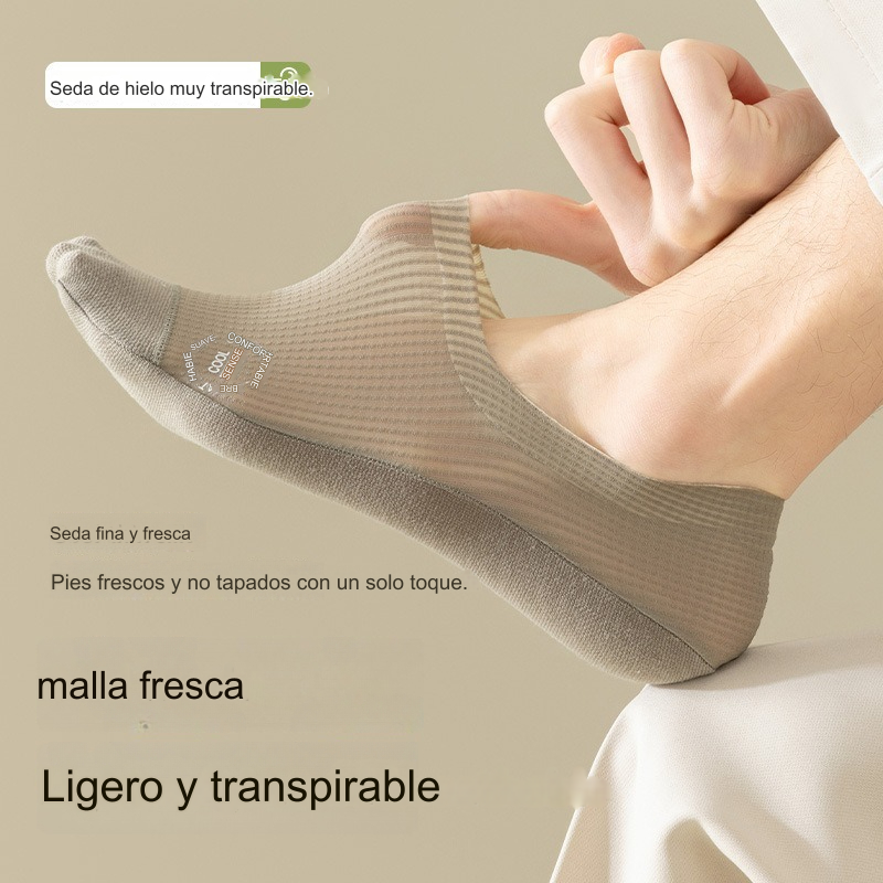 🧦【6pares】Calcetines invisibles transpirables de malla fina antideslizantes universales de 6/12 piezas