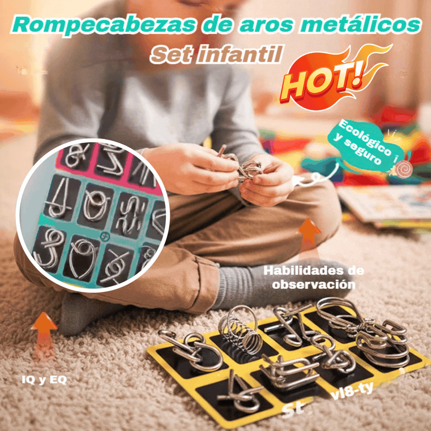 30%OFF【3 juegos】Juguetes educativos para niños, hebilla de inteligencia